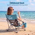 thumbnail image 4 of Low Reclining Beach Chair for Adults – Portable and Compact Travel Design with Breathable Mesh and Cup Holder – Ideal for Outdoor Camping and Festivals, Blue, 4 of 8