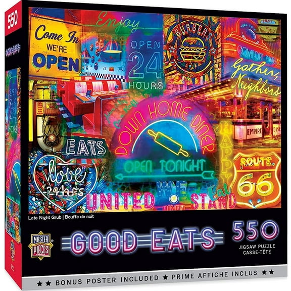 MasterPieces 550 Piece Jigsaw Puzzle for Adults - Late Night Grub - 18"x24"