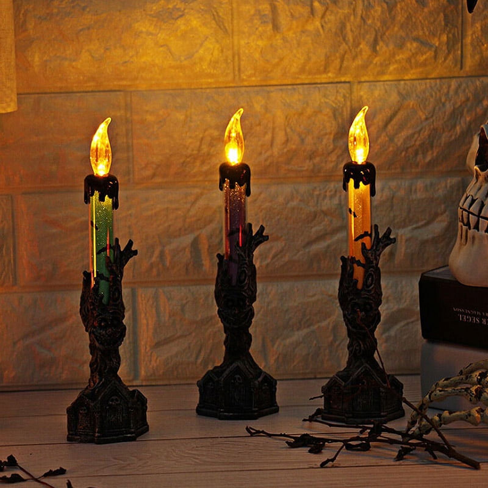 Firlar Halloween Artificial Flame Decor LED Candle Lights Lamp LED Halloween Holiday Decoration;Halloween Artificial Flame Decor LED Candle Lights Lamp LED Halloween Decor - image 2 of 12