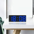 thumbnail image 6 of Qonioi LED Digital Alarm Clock, Large Display Desktop Clock with Temperature Date, Bedside Alarm Clock White Frame, 6 of 7