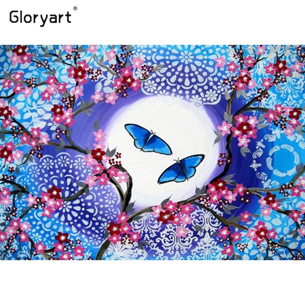 Taladro Pintura Diamante (DE3937) Gloryart 5D DIY Kit completo de manualidades de mariposas (lw040) 20X30cm Hugtrwg Para estrenar
