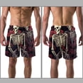 thumbnail image 3 of luoweisi Men's Beach Shorts Quick Dry Swim Trunks with Mesh Lining Skeleton 2XL, 3 of 5