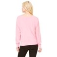 thumbnail image 2 of The Bella + Canvas Ladies Flowy Long Sleeve Off Shoulder T-Shirt - NEON PINK - S, 2 of 3