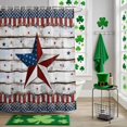 thumbnail image 5 of 4th of July Shower Curtain Set with Hooks, Patriotic Farmhouse Barn Star Waterproof Fabric Bathroom Curtains Decor Home Accessories,66 X 72 Inch Long, 5 of 9