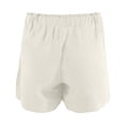 thumbnail image 5 of MIXUE Shorts For Women Summer Solid Color Elastic Waist Fashion Linen Loose Pockets Casual Plus Size Womens Shorts Activewear,Beige,L, 5 of 5