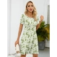 thumbnail image 4 of ANYJOIN Women's Summer Casual T Shirt Dresses Short Sleeve Swing Dress Pockets M, 4 of 5