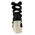 thumbnail image 4 of BLISSFUL STEP Sandales Compensées à Plateforme Espadrilles à Lacets Unies pour Femmes, 4 of 7