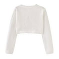 thumbnail image 4 of Meresysid Toddler Girl Long Sleeve Girls Shrug Knit Cardigan Dress Sweater Shawl Cover Up for 2-9Y, 4 of 4