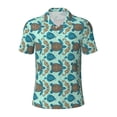 thumbnail image 2 of Daiia Turtles And Seahorses Pattern Men’s Polo Shirts,Solid Deck Shirt,Classic Fit, Breathable Cotton Polo for Casual and Sport Wear-3X-Large, 2 of 9