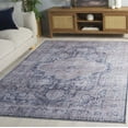 thumbnail image 3 of SAFAVIEH Arizona Trenton Medallion Machine Washable Area Rug, Sage/Grey, 6' x 6' Square, 3 of 13