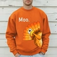 thumbnail image 2 of Sweatshirts for Men Hoodless Thanksgiving Turkey Fall Plus Size Crewneck Pullover Tops Hop Long Sleeve Casual Comfortable Mens Sweatshirt Orange M, 2 of 6