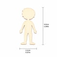 thumbnail image 3 of Unfinished Wooden People Cutouts, Natural Blank Paintable Girl Shapes, 50 Pack Assorted Random Styles, for DIY Hand Painting Craft Projects Kid Art Creation Home Decor Party Ornaments, 3 of 5
