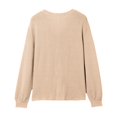 thumbnail image 5 of ZJXFGS Womens Waffle Knit Top V Neck Sweaters for Women Waffle Knit Tops for Women Women'S Pullover Sweater Blouses Beige L, 5 of 5