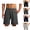 Grey, variant on Men Color Block Athletic Shorts – Patchwork Contrast Sport Shorts With Modern Design, Casual Running Workout Shorts For Gym Street Summer Outfit
