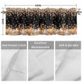 thumbnail image 5 of Kitchen Valances for Window, Autumn Pumpkin Floral Leaves Light Filtering Rod Pocket Valance Curtain, Pastoral Rose on Black Short Curtains Window Topper for Bedroom Bathroom Living Room 54x18in, 5 of 6