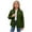 A01-Army Green, variant on Jinhomg Kids Girls Quilted Barn Jackets Trendy Lapel Neck Bomber Coats Lightweight Button Down Puffer Jacket Winter Outerwear Coats