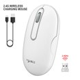 thumbnail image 2 of T15 2.4G Rechargeable Wireless Mouse Mute Design Office Mouse 500 MA Suitable For Office Games White, 2 of 10