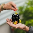 thumbnail image 4 of Hearth & Gear Soft Adorable Black Keychain Handmade Crochet Strap Cute Stuffed Animal For, 4 of 5