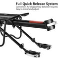 thumbnail image 6 of Yuphony Rear Bike Rack Full Quick Release Bicycle Cargo Rack Adjustable Bicycle Carrier Luggage Rack Back of Bike Aluminum Alloy 125 lbs Capacity Bike Accessories Black, 6 of 8