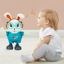 Dancing Singing Robot Toy, Cute Bunny with LED Lights & Music, Projection & Movement, Interactive Kids Toy, Gift for Toddlers
