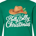 thumbnail image 4 of Inktastic Holly Dolly Christmas Cowboy Hat Festive Long Sleeve Youth T-Shirt, 4 of 5