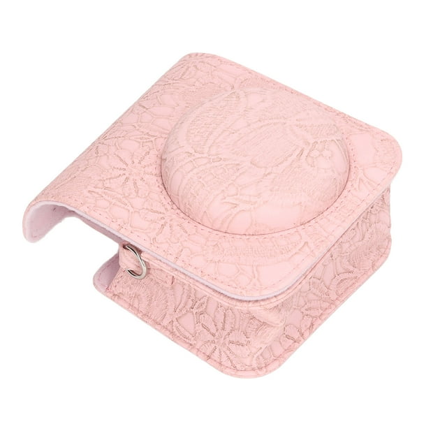 Instant Camera Carrying Case, Vintage 3D Pattern Instant Camera Bag Storage for Camera Black Lace,White Lace,Brown Embossment,Light Pink Embossment,Dark Pink Embossment
