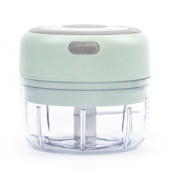 Electric Mini Food Processor Wireless Garlic Chopper Meat Vegetable Cutter Portable Cordless Mincer Food Slicer and Powerful Chopper for Chili Vegetable Nuts by KAUKKO（100ml Green）