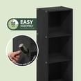 thumbnail image 3 of Furinno LUDER Book Shelf, 5-Cube Bookshelf, Tool Free Assembly Bookcase with Open Shelves, 9.4 x 19.7 x 31.5, Floor Standing, for Living Room, Bedroom, Home Office, Darkwood, 3 of 5