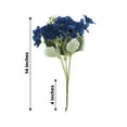 thumbnail image 3 of Efavormart 3 Pack | 14" Navy Blue Artificial Silk Carnation Flower Bouquets, Faux Floral Arrangement Bushes, 3 of 5