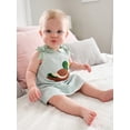 thumbnail image 4 of RUINIXCW Toddler Baby Girl Duck Tank Dress Infant Girl Clothes Little Girls Spring Summer Fall Dress Mallard Embroidery Sleeveless Bow Striped Dress, 4 of 10