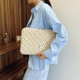 thumbnail image 5 of Cute Laptop Sleeve 13-15 Inch Laptop Accessories Aesthetic Quilted Computer Bag with Flower Puffy Printing for MacBook, 5 of 6