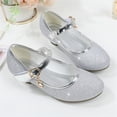 thumbnail image 6 of FAHXNVB Girls Mary Jane Shoes Low Metallic Strap Heels Glitter Dress Shoes Party Wedding Birthday Pageant Sparkly Shoes 4-11.5 Years, 6 of 6