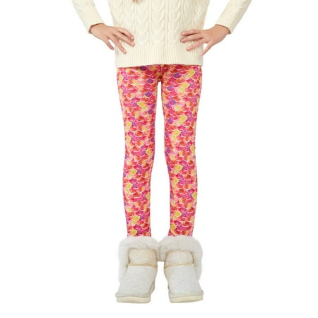 

SYNPOS Girls Fleece Lined Leggings Warm Winter Pants Thermal Cotton 2-13 Years
