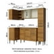 thumbnail image 3 of Cocina Integral Completa Esquinera 261cm Emilly Face Madesa 02 - Marrón Madesa GCEM261002, 3 of 10