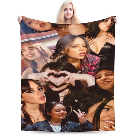 Jenna Actors Ortega Blanket Throw Blanket Soft Microfiber Blankets for Living Room Couch Sofa Bedroom 40"x30"