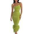 thumbnail image 2 of Ketyyh-chn99 Robes pour Femmes Été Grande Taille Robe Soleil Robes pour Femmes Combinaisons Manches à Volants Shorts Robe Mini Vert,m, 2 of 5