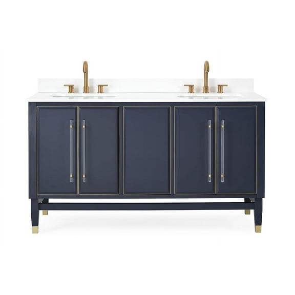 60" Navy Blue Tenant Brand Bertone Bathroom Sink Vanity