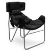 Retro Butterfly Chair With Speakers, Black Vinyl