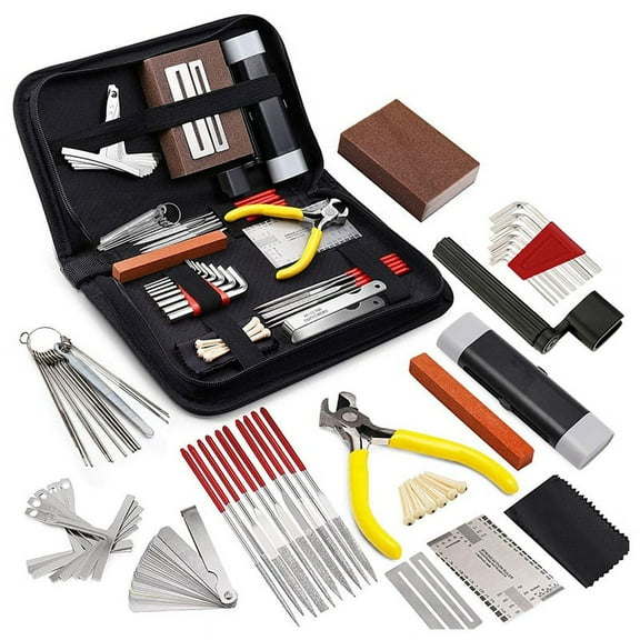 45Pcs Guitar Repairing Maintenance Tool Kit with Carry Bag Large Care