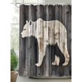 thumbnail image 2 of Shower Curtains Abstract Brown Bear Painting Bath Curtain Wood Grain Waterproof Bathroom Shower Curtain Set with Hooks Decoration 72 x 72 Inches, 2 of 7