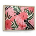 thumbnail image 3 of Designart "Tropical Jungle Reverie Pink Florals III" Oversized Floral Framed Wall Art - Traditional Pink Palms & Palm Trees Living Room Framed Canvas Art, 3 of 7