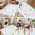 thumbnail image 3 of Easter Colorful Rabbits 3'x5' Area Rugs Spring Flower Cartoon Cute Washable Area Rugs Non-Slip Indoor Floor Mats Carpet for Living Room Bedroom Dining Room, 3 of 9