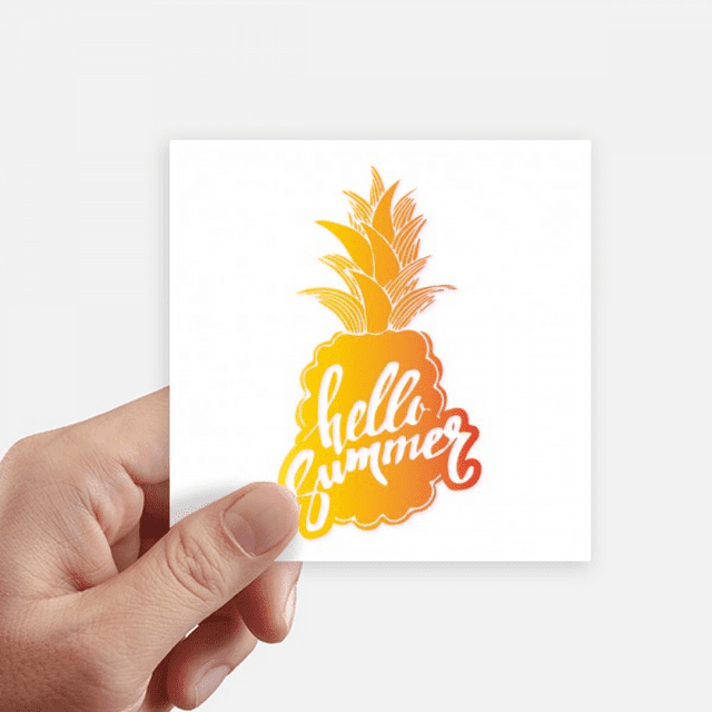PineFruit Summer Sunshine Fruit Sticker Square Waterproof Stickers Wallpaper Car Decal