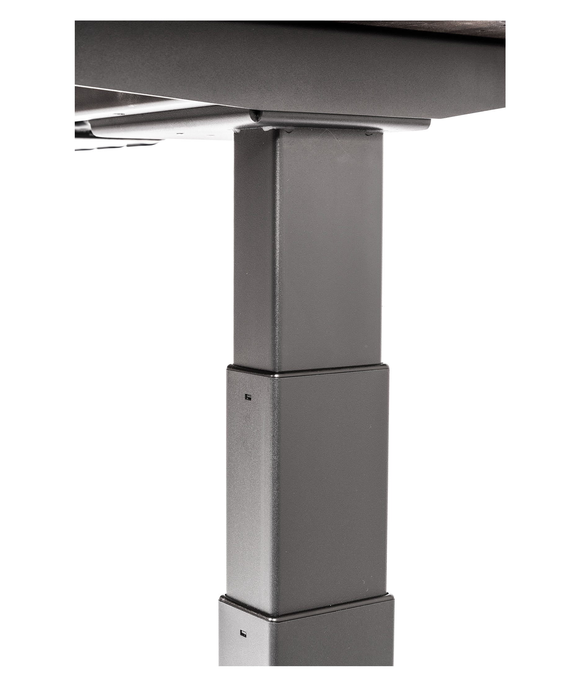 Stand Up Desk Store Dual Motor Electric Adjustable Height Standing Desk with EZ Assemble Steel Frame (Charcoal Frame/Gloss White Top, 60" Wide)
