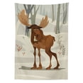 thumbnail image 3 of Ambesonne Northwoods Tablecloth Rectangular Table Cover, Funny Elk Mascot, 60"x90", Multicolor, 3 of 4