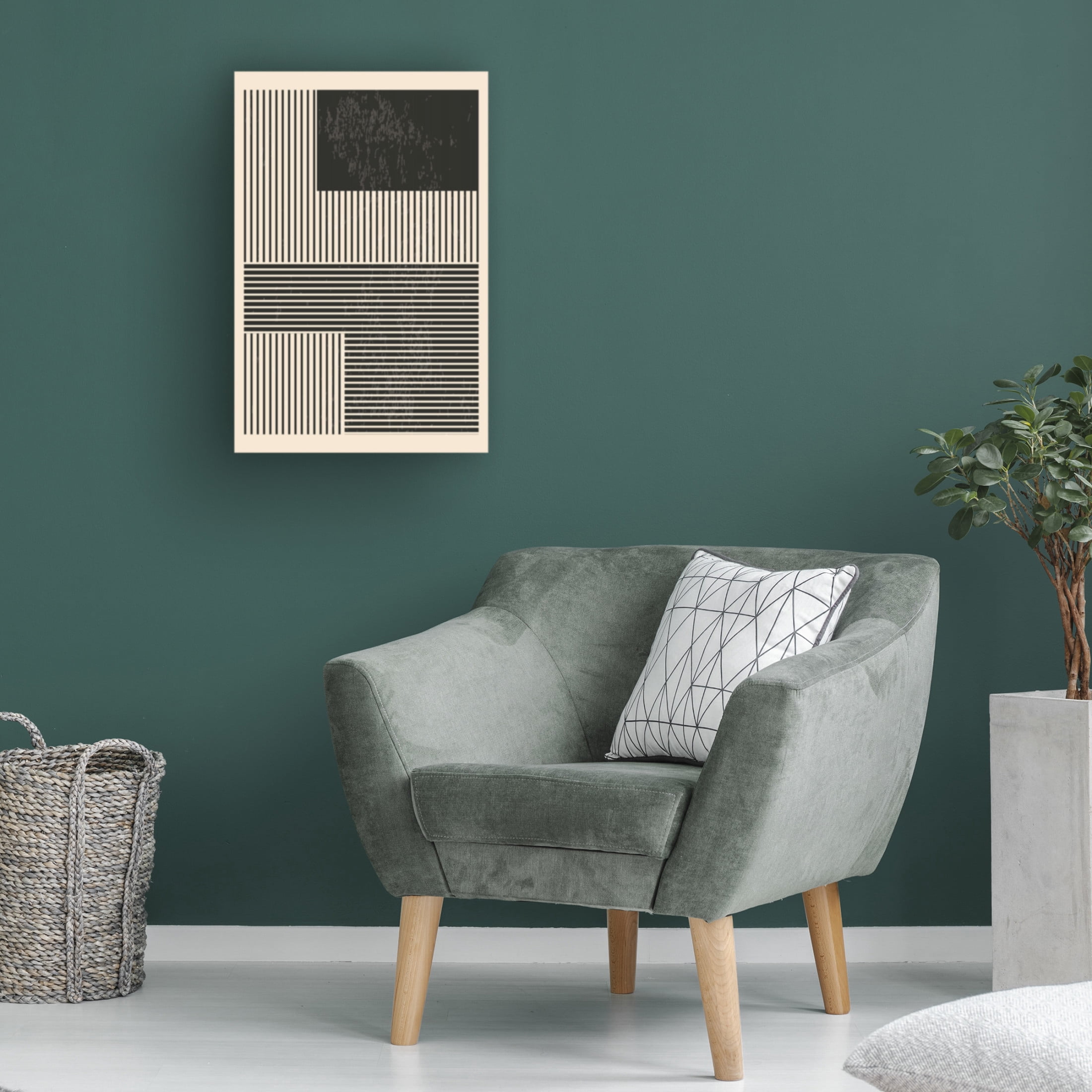 Trademark Fine Art jay stanley  Black and White Minimal Series 1 Canvas Wall Art