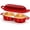 Red, variant on Double Dutch Oven for Sourdough Bread Baking, 2.2QT Enamelled Cast Iron Bread Pan with Lid, Double Round Loaf Space, 16.5cm Diameter, Mini Double Dutch Oven for Homemade Baking (Red)