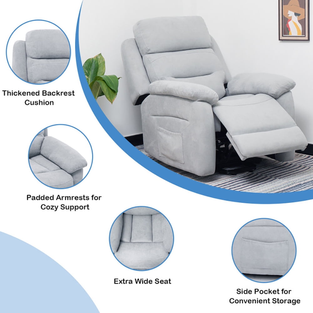 Finihen Electric Power Lift Relax Sofa Recliner Chair, Power Lift Recliner Sofa with Side Pocket and Remote Control, for Elderly, for Living Room, Bedroom, Gray Finihen Electric Power Lift Relax Sofa Recliner Chair, Power Lift Recliner Sofa with Side Pocket and Remote Control, for Elderly, for Living Room, Bedroom, Gray