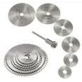 thumbnail image 1 of Vástago de 1/8" para cortar madera, discos circulares con vástago de extensión, compatible con herramientas rotativas Juego de 7 hojas de sierra rotativa HSS, 1 of 4