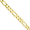 Primal Gold 10 Karat Yellow Gold 6.75mm Light Concave 24-inch Figaro Chain